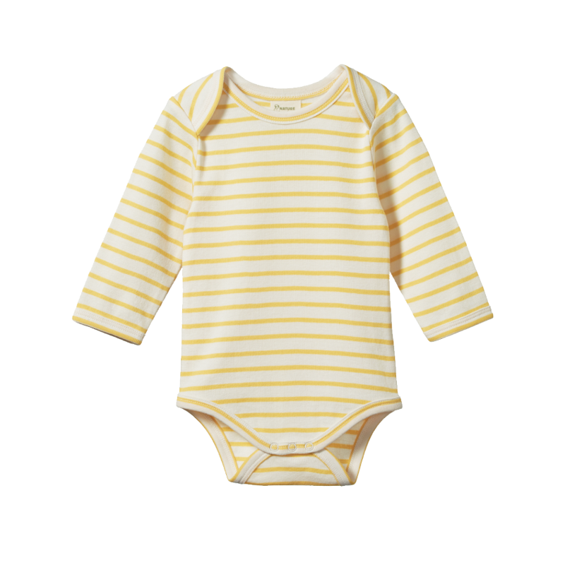 Nature Baby LS Bodysuit - Sunshine Sailor Stripe