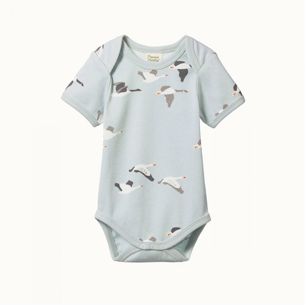 Nature Baby Short Sleeve Bodysuit - Geese