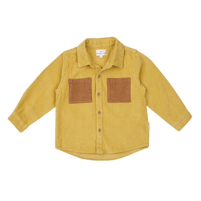 Goldie & Ace Derek Cord Shirt - Custard