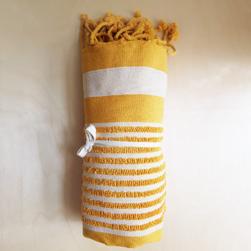 Turkish Towel Large - Mustard