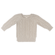 Grown Cable Knit Pull Over - Oatmeal Marle