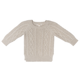Grown Cable Knit Pull Over - Oatmeal Marle