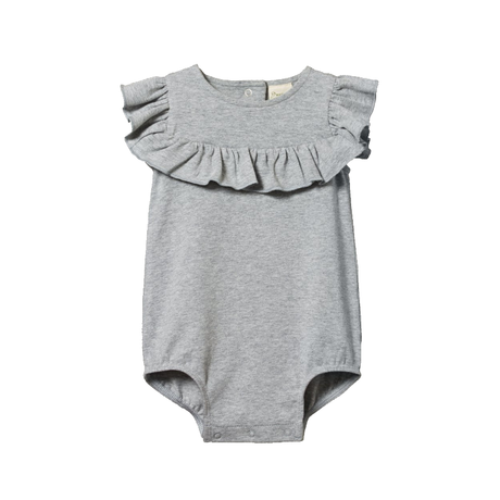 Nature Baby Frill Suit - Grey Marle