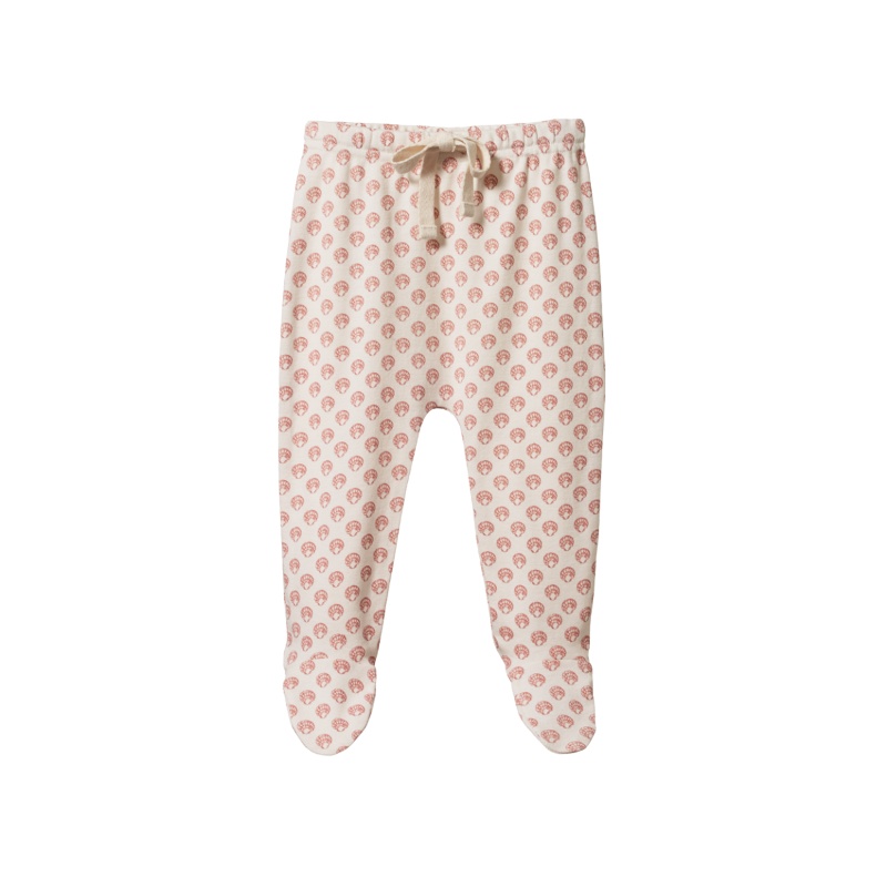 Nature Baby Footed Rompers - Scallop Shell Print
