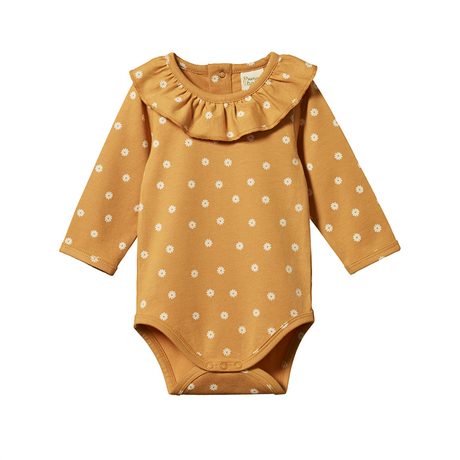 Nature Baby Primrose Bodysuit - Camomile Straw