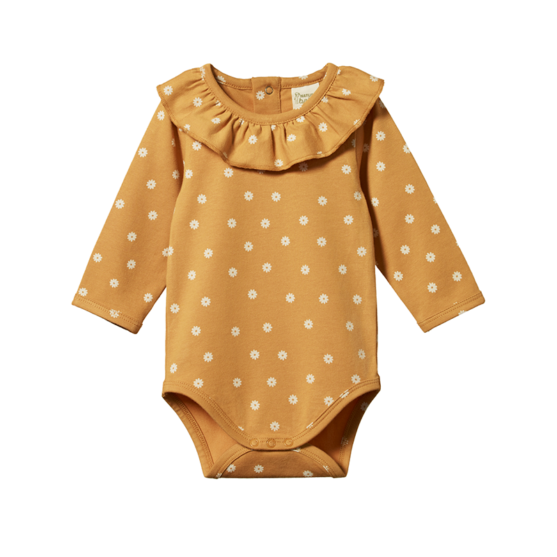 Nature Baby Primrose Bodysuit - Camomile Straw