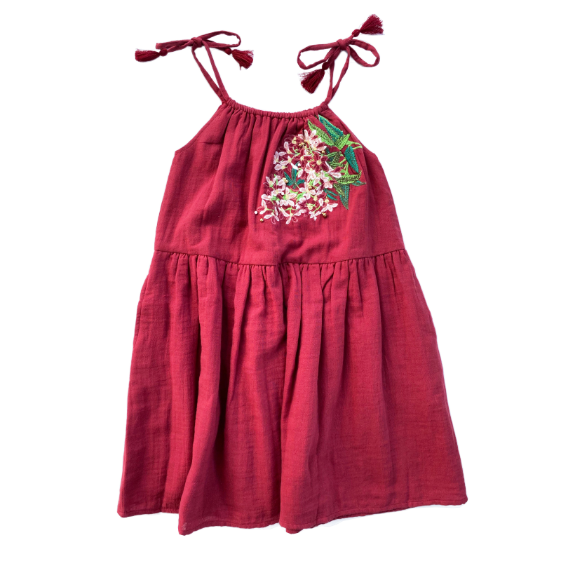 Bella & Lace Noel Dress Embroidery - Clause
