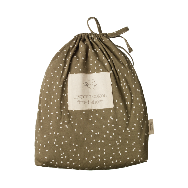 Nature Baby Fitted Cot Sheet Jersey - Confetti Cypress