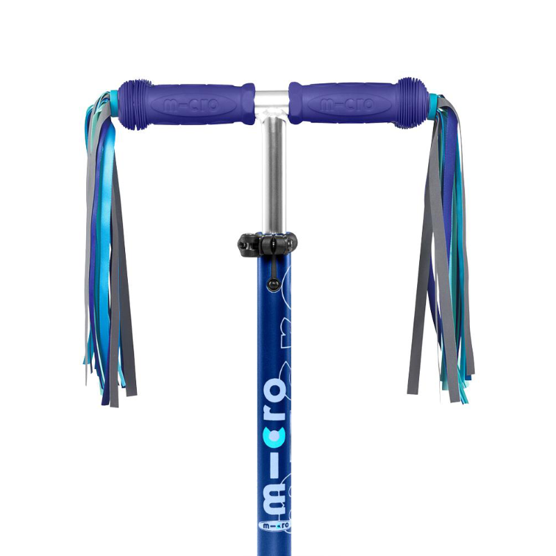 Micro Handle Bar Ribbons - Blue Reflective
