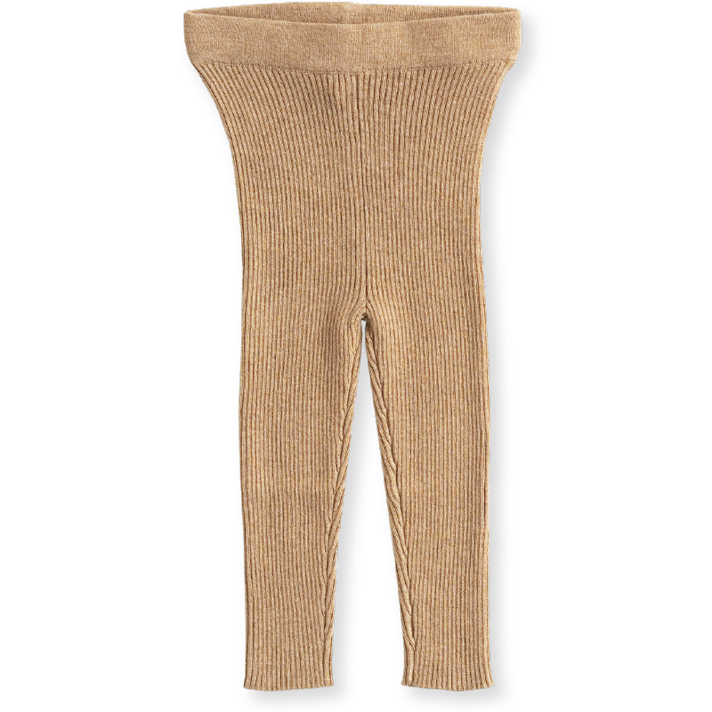 Grown Ribbed Essential Leggings - Almond Marle