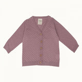 Nature Baby Light Cotton Cardi - Woodrose Pointelle