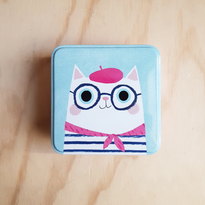 Small Square Cat Tins - Assorted