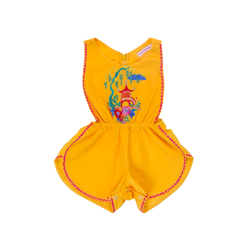 Coco & Ginger Poet Sunsuit - Saffron