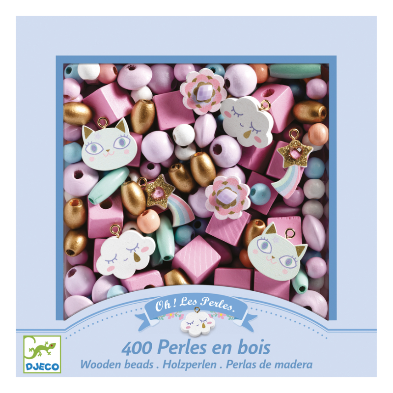 Djeco Rainbow Wooden Beads