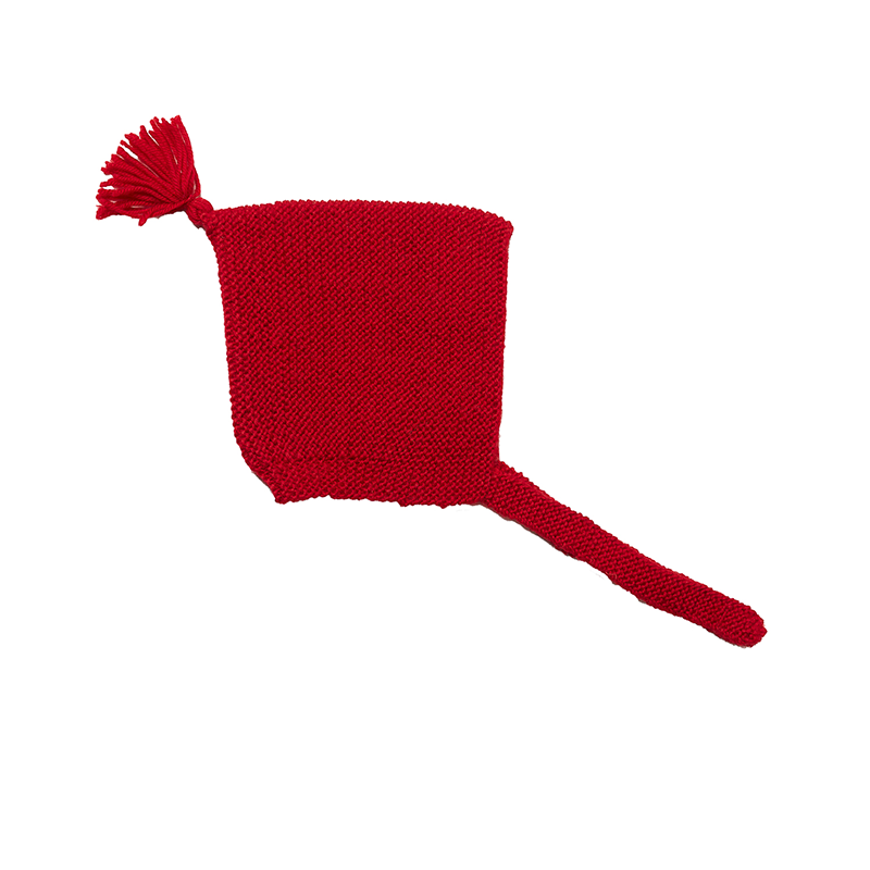 Acorn Tassell Bonnet - Red