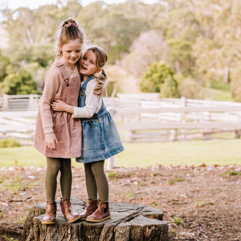 Peggy Cleo Pinafore - Dusty Pink