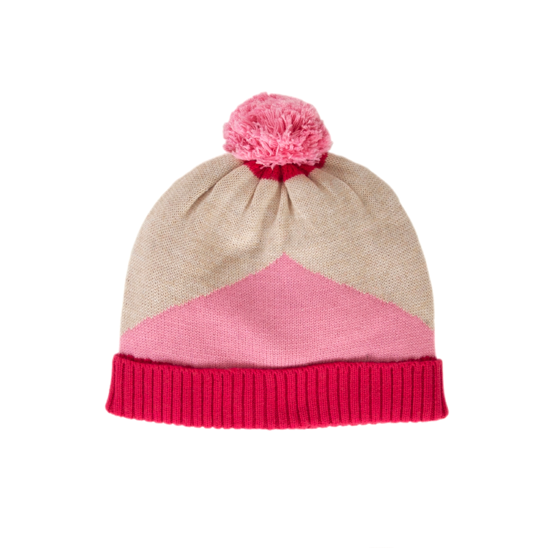 Acorn Stripes Beanie Pink