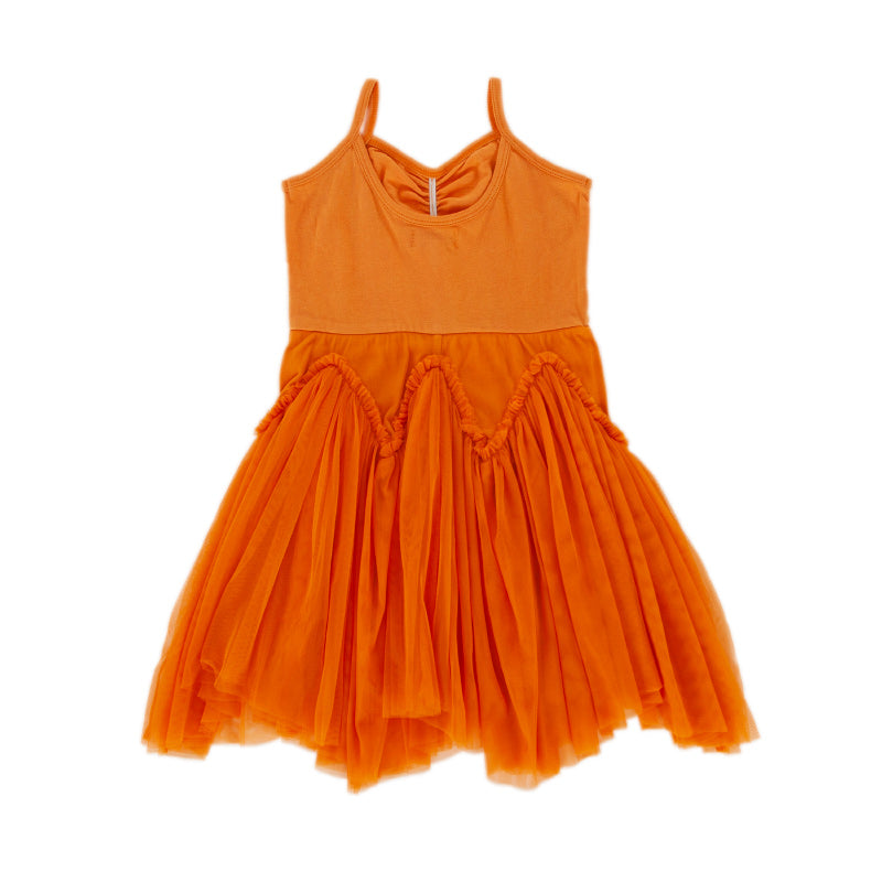 Peggy Velvet Dress - Peach Caramel