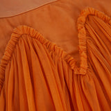 Peggy Velvet Dress - Peach Caramel