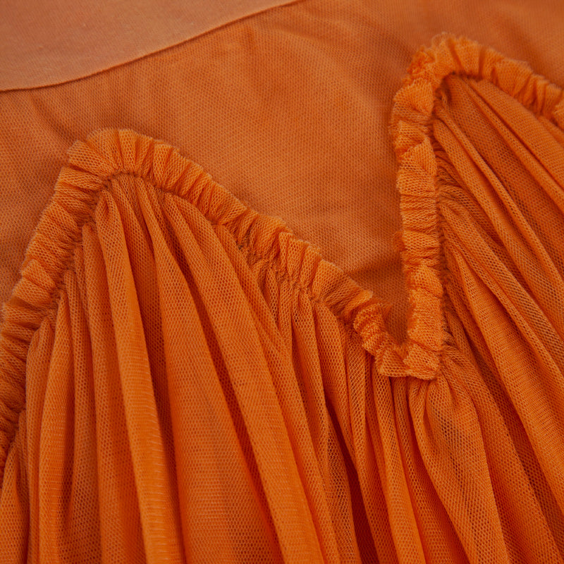 Peggy Velvet Dress - Peach Caramel