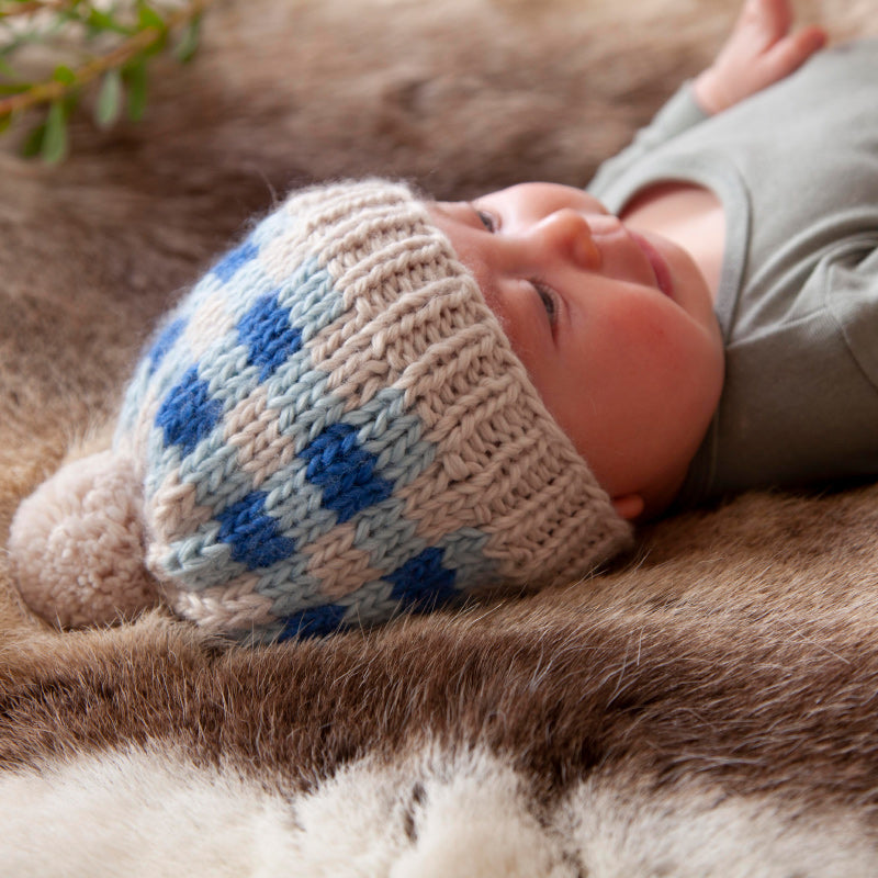 Acorn Checks Beanie - Blue