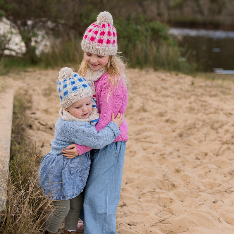 Acorn Checks Beanie - Blue