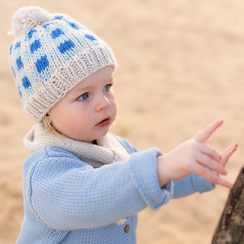 Acorn Checks Beanie - Blue