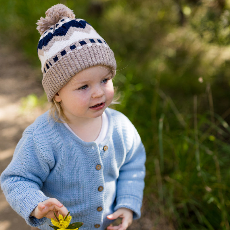 Acorn Colorado Merino Beanie - Navy