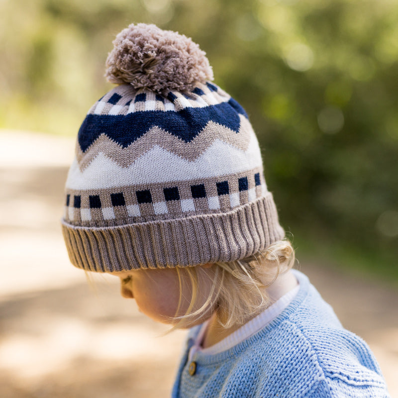 Acorn Colorado Merino Beanie - Navy