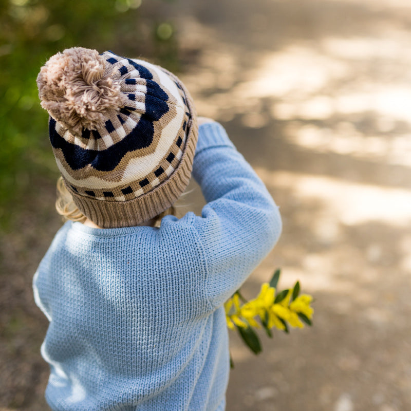 Acorn Colorado Merino Beanie - Navy