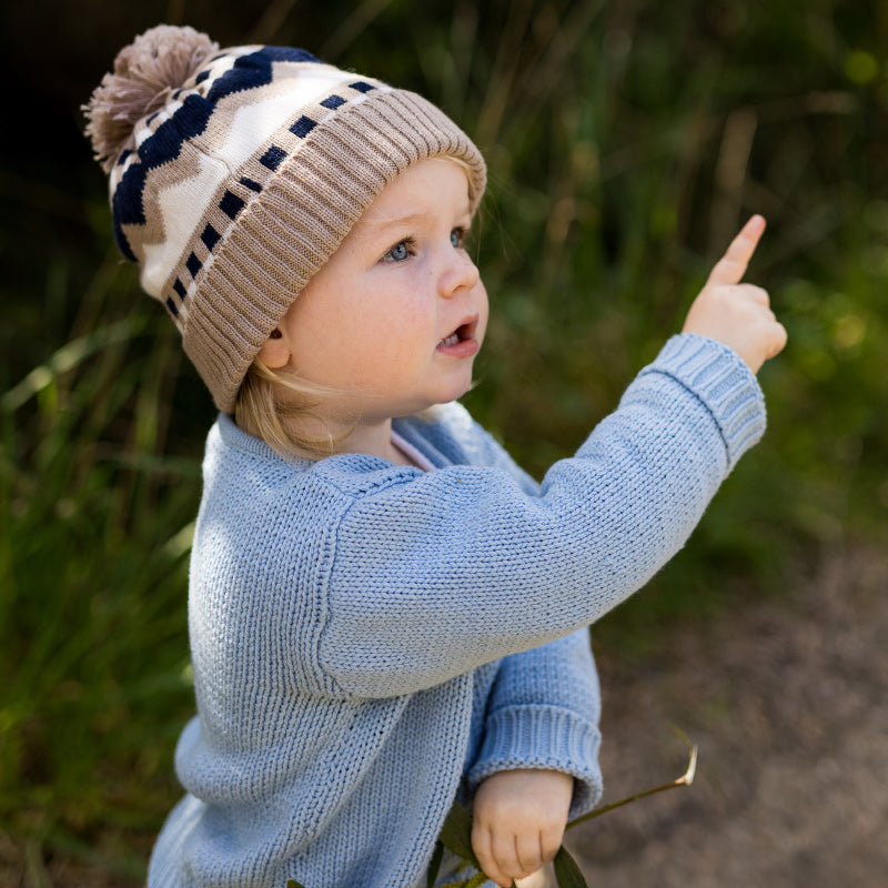 Acorn Colorado Merino Beanie - Navy