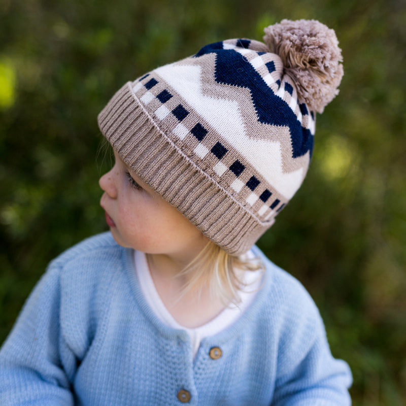 Acorn Colorado Merino Beanie - Navy