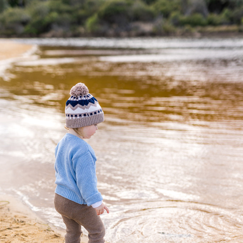 Acorn Colorado Merino Beanie - Navy