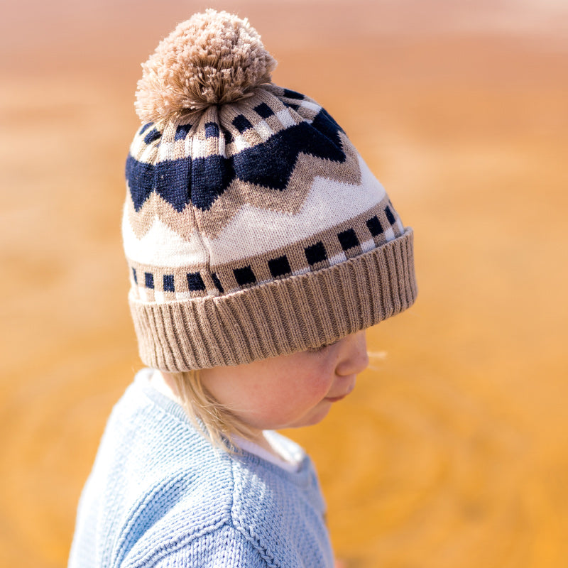 Acorn Colorado Merino Beanie - Navy