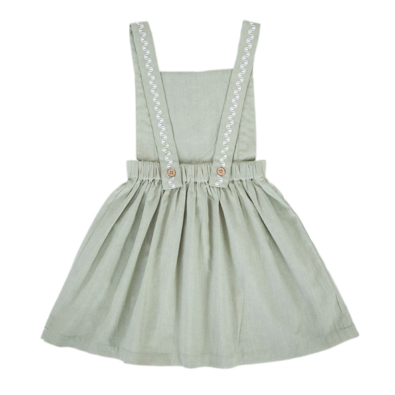 Peggy Cassia Pinafore - Nile Green