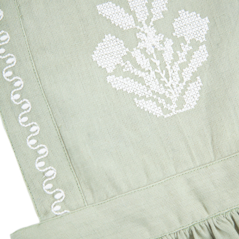 Peggy Cassia Pinafore - Nile Green