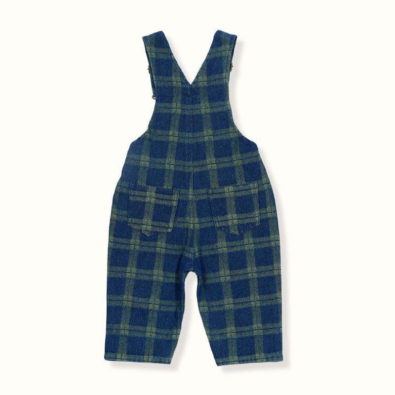 Goldie And Ace Denim Overalls - Check Denim