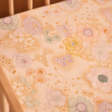 Banabae Hemp/Org Cotton Cot Sheet - Apple Blossom