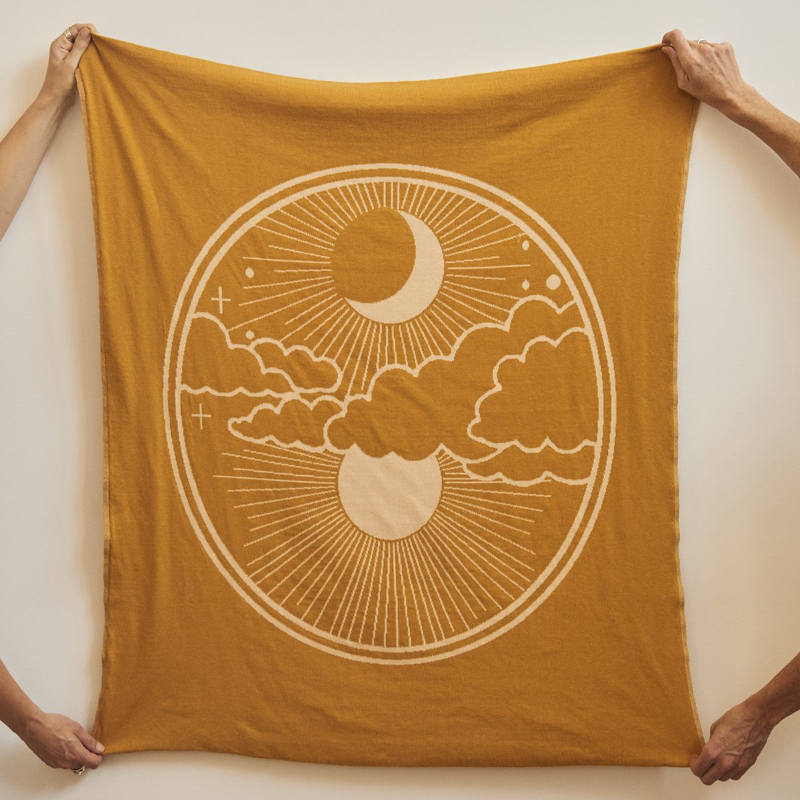 Banabae Organic Cotton Reversible Blankie - Harvest Moon