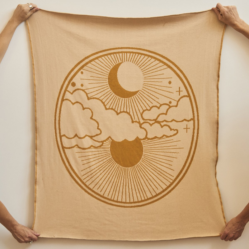 Banabae Organic Cotton Reversible Blankie - Harvest Moon