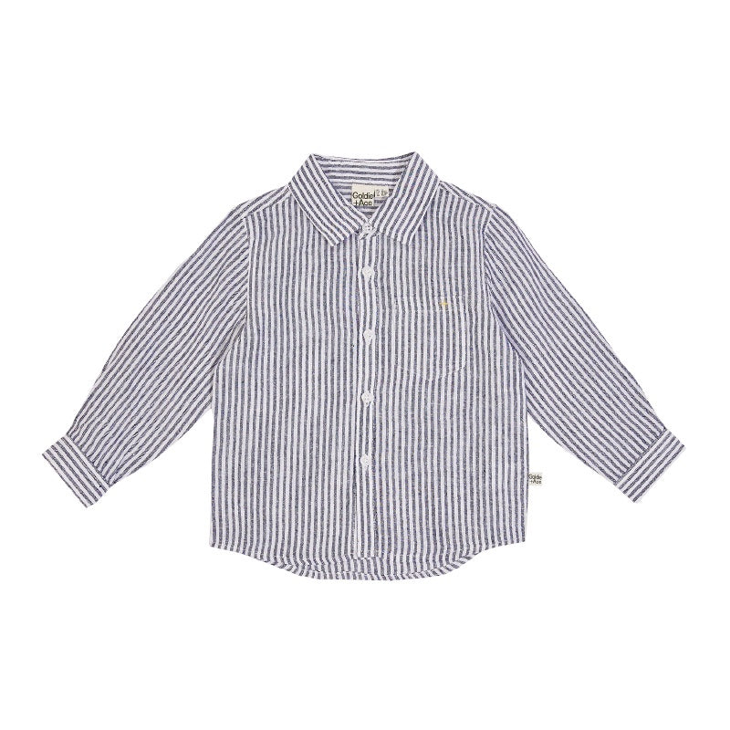 Goldie & Ace Bondi Linen Shirt - Navy Stripe