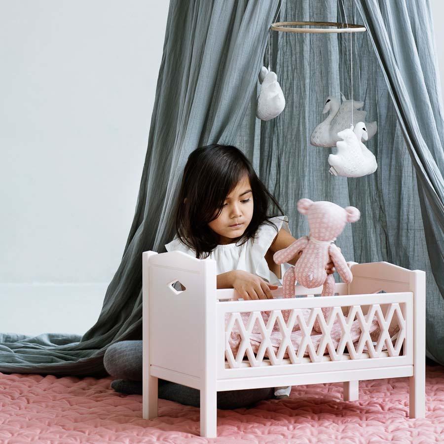 CAM CAM Harlequin Doll's Bed Blossom Pink. dolls house furniture. Kids shop sydney
