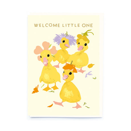 Welcome Little One Ducklings Card