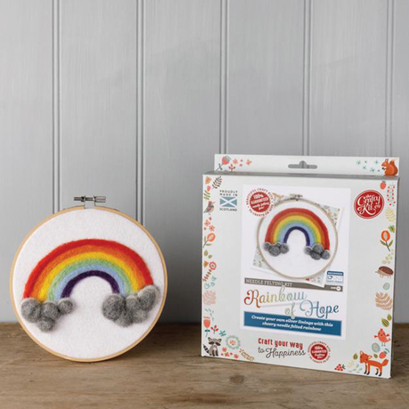 Crafty Kit Rainbow Hoop Needle Felt