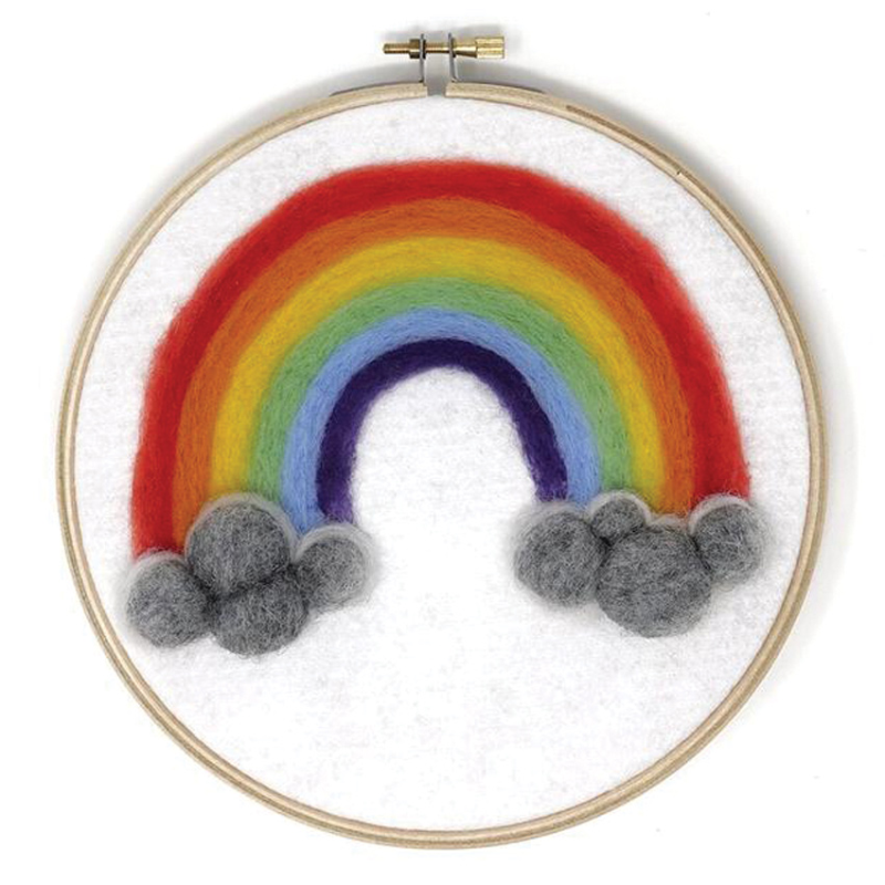 Crafty Kit Rainbow Hoop Needle Felt
