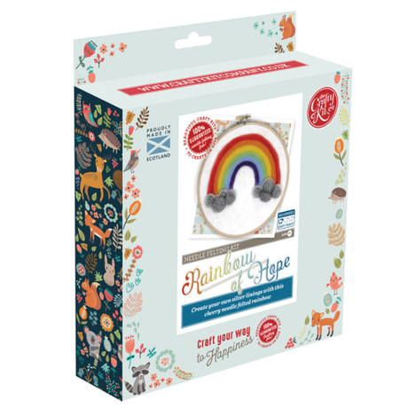 Crafty Kit Rainbow Hoop Needle Felt
