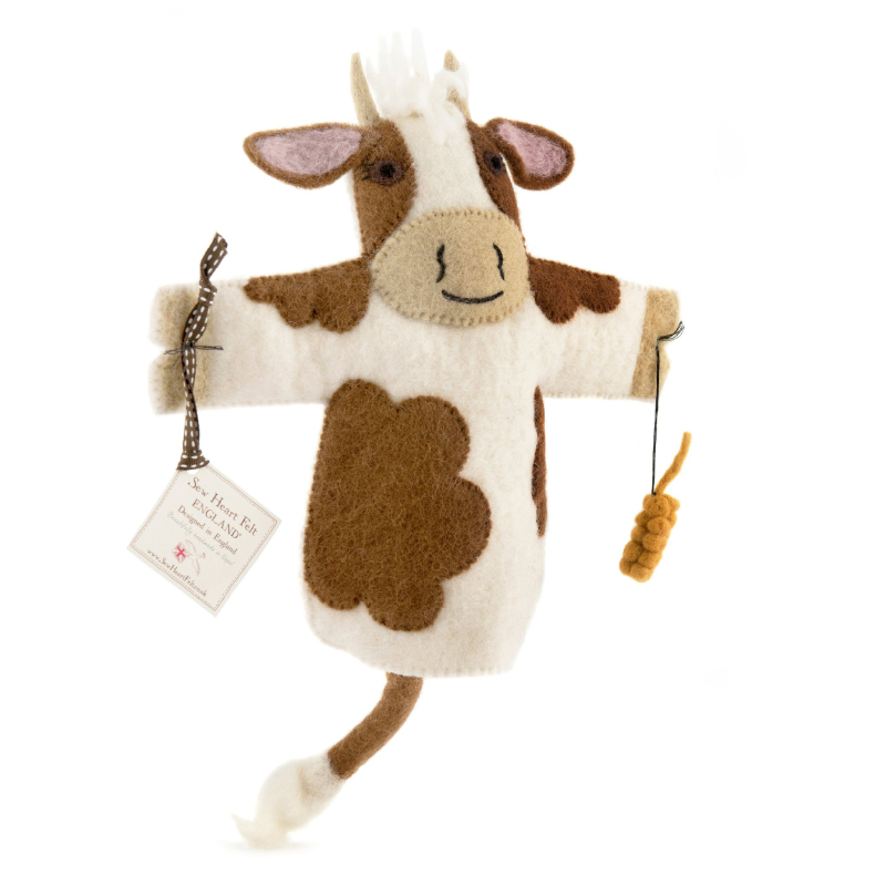 Felt Puppet - Buttercup Cow