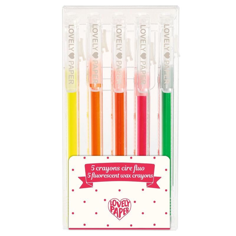 Djeco 5 Fluorescent Crayons