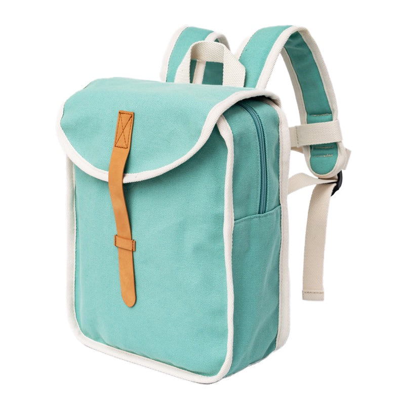 Petit Monkey Recycled Cotton Backpack - Spearmint