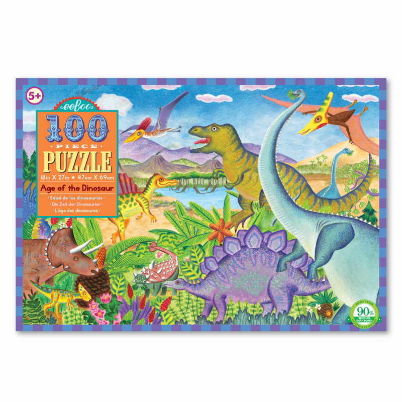 Eeboo 100 Pc Puzzle - Age Of The Dino